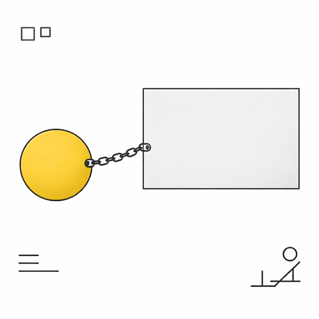 Abstrakt mynd av gull sirkli, ið er bundin til ein gráan ferhyrning fyri at vísa á, 
			hvussu AI veitarar kunnu føra til bundinskap av vitlíki brúki