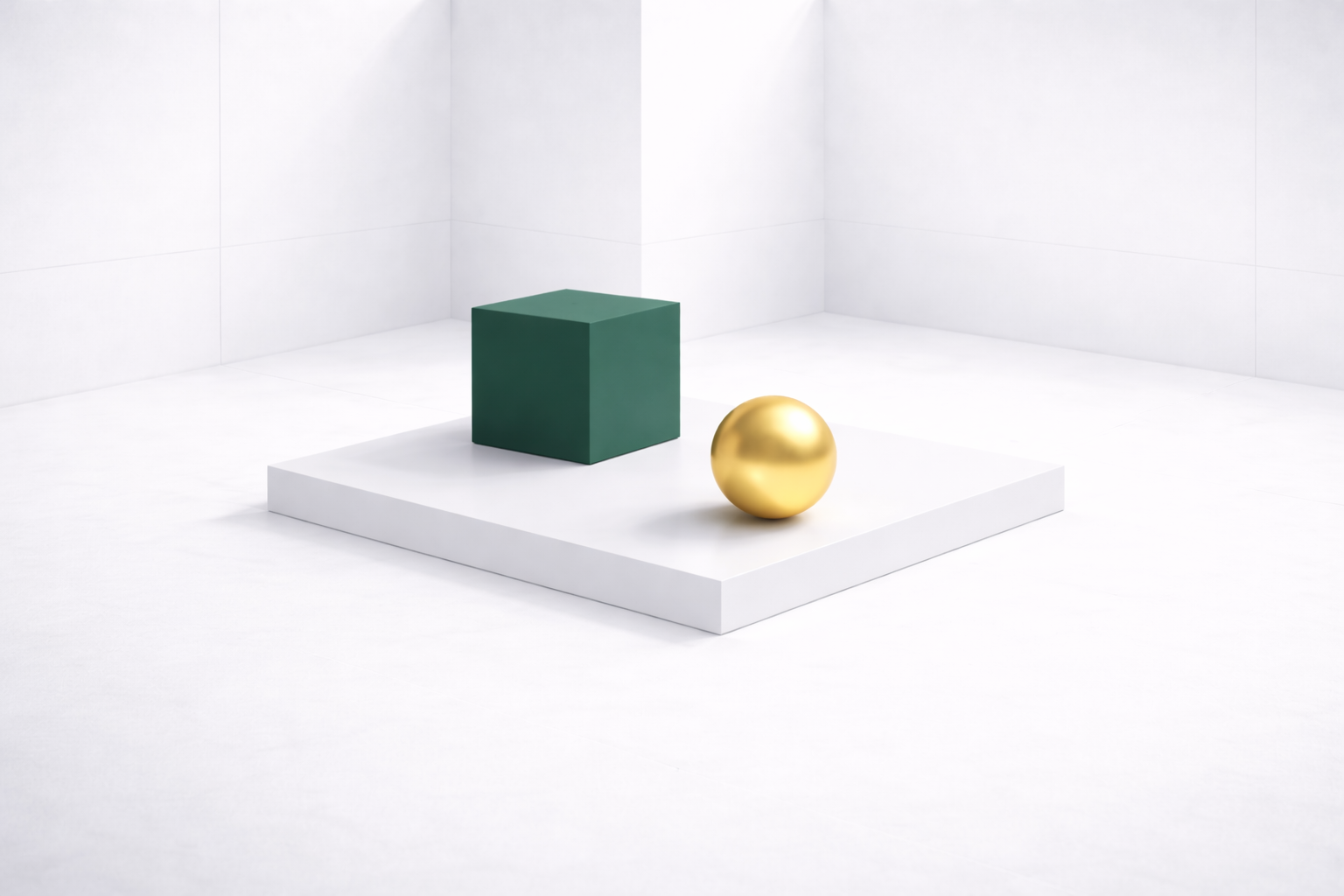 Abstrakt mynd av geometriskum formum, har ein gull sphera stendur framman fyri hvítan 
			terning, fyri at vísa á hvussu vitlíki kann fara frá hjálpara til sjálvstøðugan arbeiðara